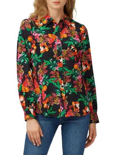 Diane Von Furstenberg Women's Floral Silk Shirt In Multi