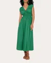 Diane Von Furstenberg Gillian Cotton-blend Poplin Midi Dress In Green