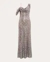 Diane Von Furstenberg Women's Joaquin Asymmetric Sequin-embellished Maxi Dress In Neutrals