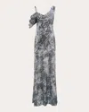 Diane Von Furstenberg Joaquin Cowl-neck Metallic Sequin Gown In Silver