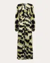 Diane Von Furstenberg Women's Kason Knotted Printed Silk-blend Midi Dress In Wild Thing Shadow Green