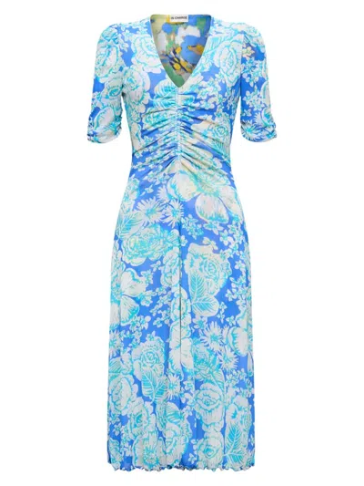 Diane Von Furstenberg Women's Koren Reversible Mesh Midi-dress In June Bloom