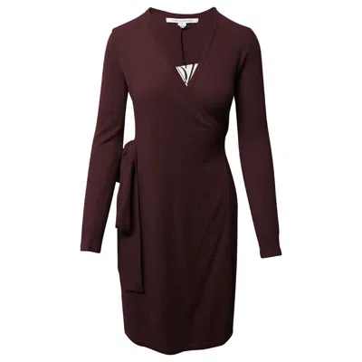 Diane Von Furstenberg Women Linda Wool Cashmere Wrap Sweater Dress In Brown
