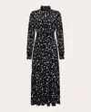 Diane Von Furstenberg Sai Tiered Polka-dot Midi Dress In Black