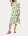 Diane Von Furstenberg Women's Vibeke Midi Dress In Brush Floral Yellow