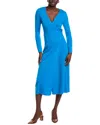 Diane Von Furstenberg Wool & Cashmere-blend Wrap Dress In Blue