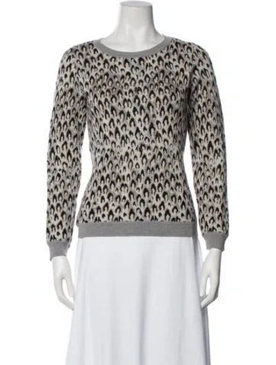 Pre-owned Diane Von Furstenberg Wool Animal Print Sweater In Multicolor
