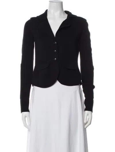 Pre-owned Diane Von Furstenberg Wool Blazer In Black
