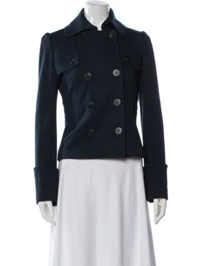 Pre-owned Diane Von Furstenberg Wool Blazer In Blue