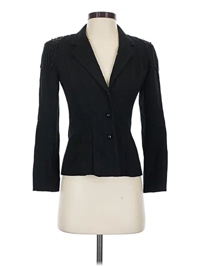 Pre-owned Diane Von Furstenberg Wool Blazer Jacket In Black