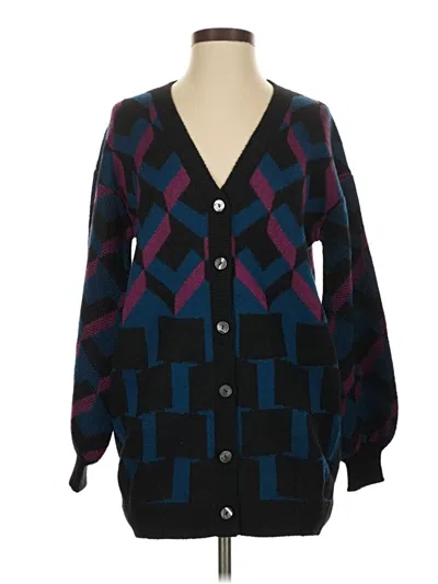 Pre-owned Diane Von Furstenberg Wool Cardigan Sweater In Blue