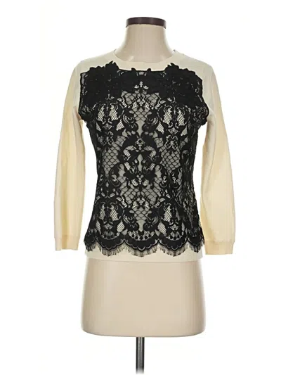 Pre-owned Diane Von Furstenberg Wool Cardigan Sweater In Ivory