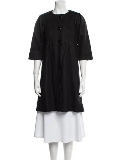 Pre-owned Diane Von Furstenberg Wool Coat In Black