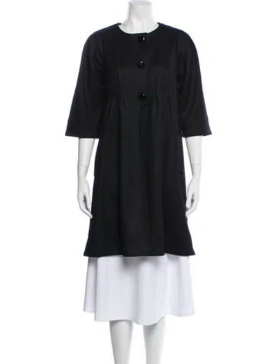 Pre-owned Diane Von Furstenberg Wool Coat In Black