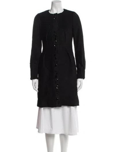 Pre-owned Diane Von Furstenberg Wool Coat In Black