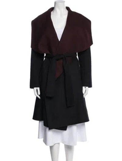 Pre-owned Diane Von Furstenberg Wool Coat In Black