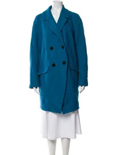 Pre-owned Diane Von Furstenberg Wool Coat In Blue