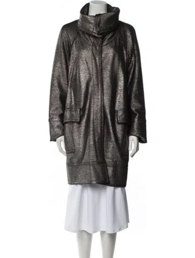 Pre-owned Diane Von Furstenberg Wool Coat In Gray