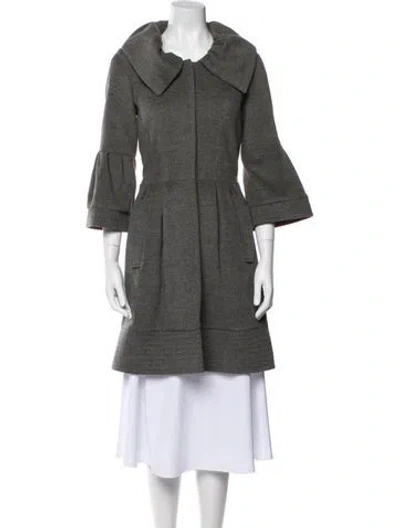 Pre-owned Diane Von Furstenberg Wool Coat In Gray
