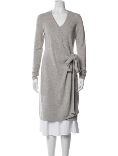 Pre-owned Diane Von Furstenberg Wool Coat In Gray