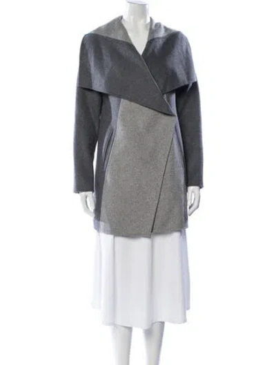 Pre-owned Diane Von Furstenberg Wool Coat In Gray