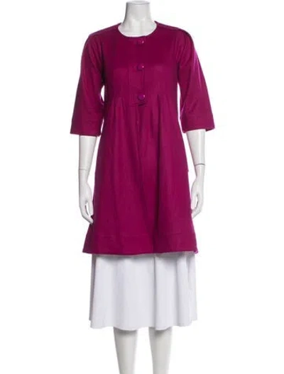 Pre-owned Diane Von Furstenberg Wool Coat In Pink