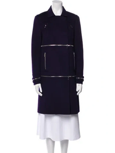 Pre-owned Diane Von Furstenberg Wool Coat In Purple