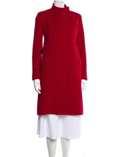 Pre-owned Diane Von Furstenberg Wool Coat In Red