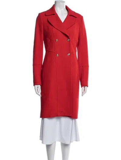 Pre-owned Diane Von Furstenberg Wool Coat In Red