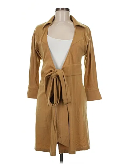 Pre-owned Diane Von Furstenberg Wool Coat In Tan