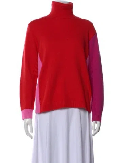 Pre-owned Diane Von Furstenberg Wool Colorblock Pattern Sweater In Multi
