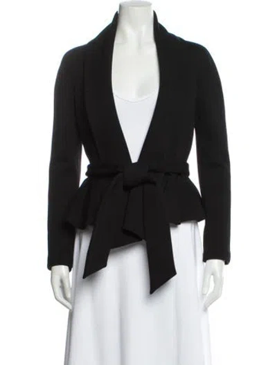 Pre-owned Diane Von Furstenberg Wool Evening Jacket In Black