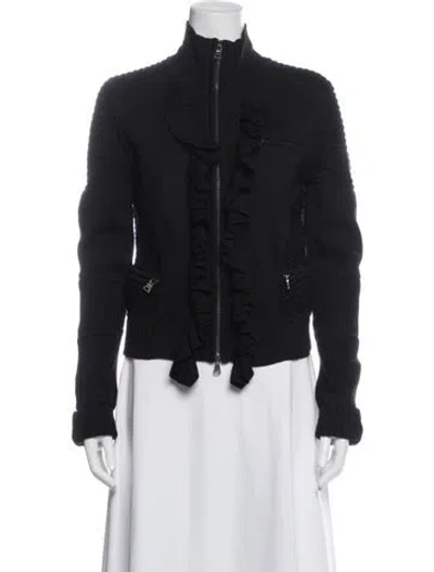 Pre-owned Diane Von Furstenberg Wool Jacket In Black