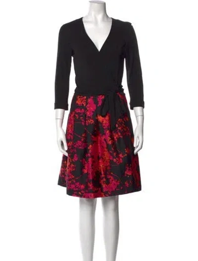 Pre-owned Diane Von Furstenberg Wool Knee-length Dress In Multi