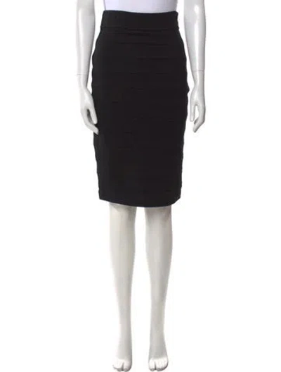 Pre-owned Diane Von Furstenberg Wool Knee-length Skirt In Black