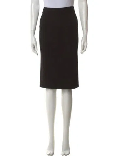 Pre-owned Diane Von Furstenberg Wool Knee-length Skirt In Black