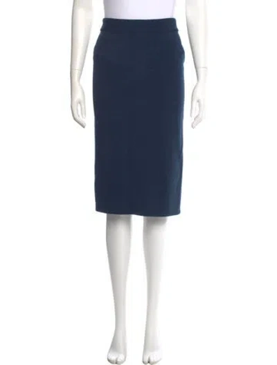 Pre-owned Diane Von Furstenberg Wool Knee-length Skirt In Blue