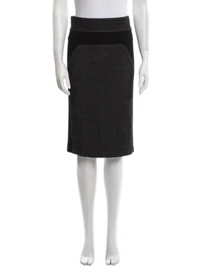 Pre-owned Diane Von Furstenberg Wool Knee-length Skirt In Gray