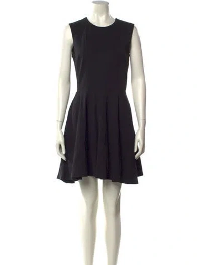 Pre-owned Diane Von Furstenberg Wool Mini Dress In Black