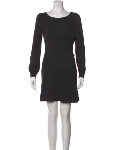 Pre-owned Diane Von Furstenberg Wool Mini Dress In Black