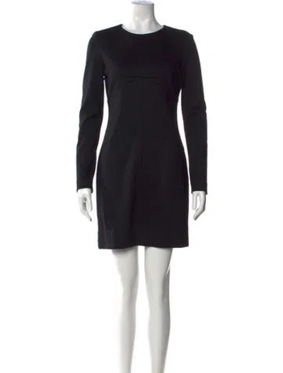 Pre-owned Diane Von Furstenberg Wool Mini Dress In Black