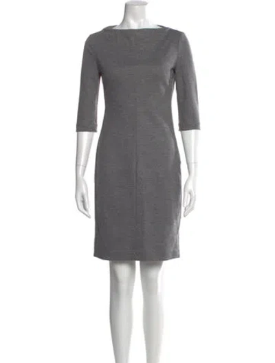 Pre-owned Diane Von Furstenberg Wool Mini Dress In Gray
