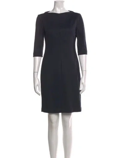 Pre-owned Diane Von Furstenberg Wool Mini Dress In Gray