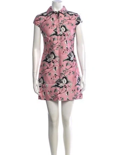 Pre-owned Diane Von Furstenberg Wool Mini Dress In Pink
