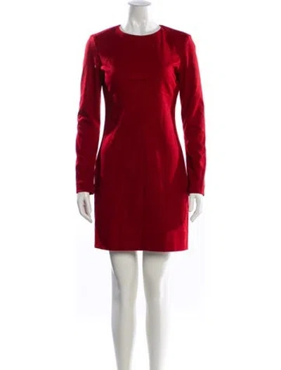 Pre-owned Diane Von Furstenberg Wool Mini Dress In Red
