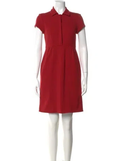 Pre-owned Diane Von Furstenberg Wool Mini Dress In Red