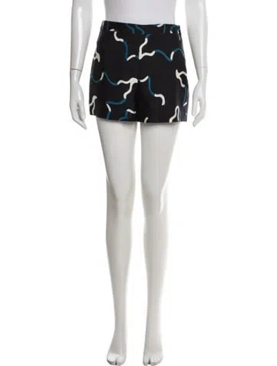 Pre-owned Diane Von Furstenberg Wool Mini Shorts In Black