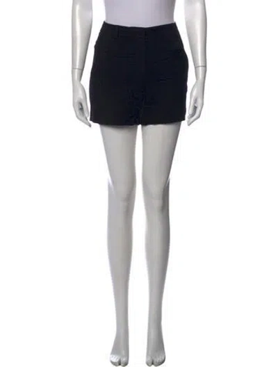 Pre-owned Diane Von Furstenberg Wool Mini Shorts In Black