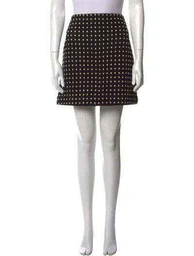 Pre-owned Diane Von Furstenberg Wool Mini Skirt In Black