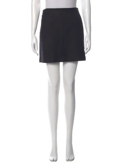 Pre-owned Diane Von Furstenberg Wool Mini Skirt In Black